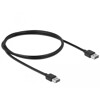 Przewód USB 2.0 typ A na USB 2.0 typ A 1m czarny Delock 83460