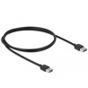 Przewód USB 2.0 typ A na USB 2.0 typ A 1m czarny Delock 83460
