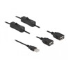 Kabel USB typ A męski do 2x USB typ A żeńskiego z przełącznikiem 1m Delock 86803