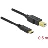 Kabel USB 2.0 typ C - typ B 50cm Delock 83328