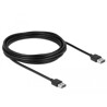Przewód USB 2.0 typ A na USB 2.0 typ A 5m czarny Delock 83463