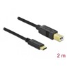 Kabel USB 2.0 typ C - typ B 2m Delock 83330