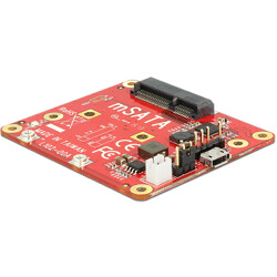Konwerter Raspberry Pi z wtykiem żeńskim USB micro-B / listwą pinową USB - mSATA 6Gb/s Delock 62648