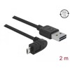 Przewód USB 2.0 typ A na micro-B kątowy 2m czarny Delock 83856