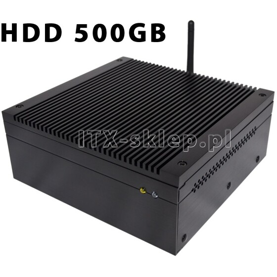 Komputer przemysłowy Atom D525 heat-pipes 4GB 2xRS-232 HDD 500GB H01-D525-HD500-P-W