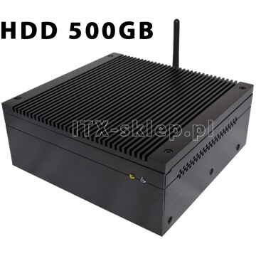Komputer przemysłowy Atom D525 heat-pipes 4GB 2xRS-232 HDD 500GB H01-D525-HD500-P-W