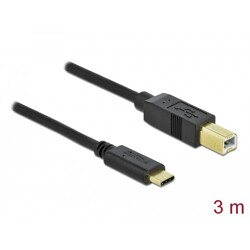 Kabel USB 2.0 typ C - typ B 3m Delock 83666
