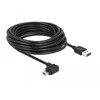 Przewód USB 2.0 typ A na micro-B kątowy 5m czarny Delock 85562