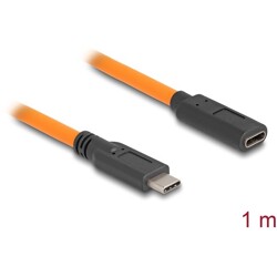 Kabel USB 5Gbps USB-C męski na USB-C żeński do fotografowania zdalnego 1m pomarańczowy Delock 87960