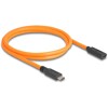 Kabel USB 5Gbps USB-C męski na USB-C żeński do fotografowania zdalnego 1m pomarańczowy Delock 87960