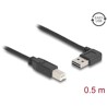 Przewód USB 2.0 typ A na USB 2.0 typ B kątowy 50cm Delock 85167