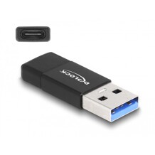 Adapter USB 3.2 Gen.2 USB typ A męskie do USB-C żeńskie aktywne czarny Delock 60001