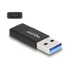 Adapter USB 3.2 Gen.2 USB typ A męskie do USB-C żeńskie aktywne czarny Delock 60001