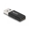 Adapter USB 3.2 Gen.2 USB typ A męskie do USB-C żeńskie aktywne czarny Delock 60001