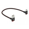 Przewód EASY-USB 2.0 typ A męski do USB-C wtyk męski kątowy w górę / w dół 20cm czarny Delock 85274