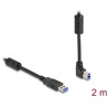 Kabel USB 5Gbps typ A - typ B męsko-męski 90° wygięty pod kątem do góry 2m Delock 81105