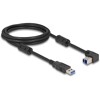 Kabel USB 5Gbps typ A - typ B męsko-męski 90° wygięty pod kątem do góry 2m Delock 81105
