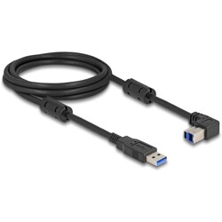 Kabel USB 5Gbps typ A - typ B męsko-męski 90° wygięty pod kątem do góry 2m Delock 81105 Kabel USB 5Gbps typ A - typ B męsko-męski 90° wygięty pod kątem do góry 2m Delock 81105