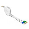 Zwijany kabel ładujący USB 3w1 typ A na micro USB / 2x USB-C z szybkim ładowaniem biały Delock 85358