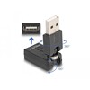 Adapter obrotowy USB 2.0-A wtyk - gniazdo Delock 65260