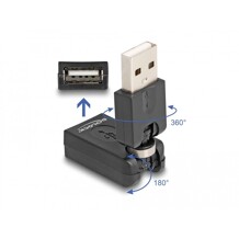 Adapter obrotowy USB 2.0-A wtyk - gniazdo Delock 65260