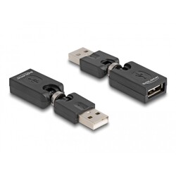 Adapter obrotowy USB 2.0-A wtyk - gniazdo Delock 65260
