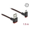 Przewód USB 2.0 typ A na micro-B kątowy 1,5m czarny Delock 85267