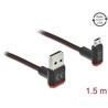 Przewód USB 2.0 typ A na micro-B kątowy 1,5m czarny Delock 85267