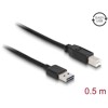 Przewód USB 2.0 typ A na USB 2.0 typ B 50cm czarny Delock 83684
