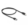 Przewód USB 2.0 typ A na USB 2.0 typ B 50cm czarny Delock 83684