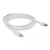 Przewód USB 2.0 typ A na USB 2.0 typ B 3m biały Delock 85154