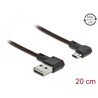 Przewód USB 2.0 typ A na micro-B kątowy 20cm czarny Delock 85269