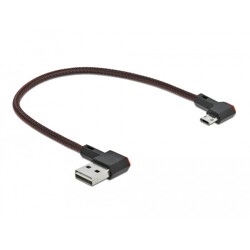 Przewód USB 2.0 typ A na micro-B kątowy 20cm czarny Delock 85269 Przewód USB 2.0 typ A na micro-B kątowy 20cm czarny Delock 85269