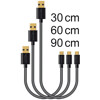 Kabel danych i szybkiego ładowania USB 2.0 typ A męski - USB 2.0 typ micro-B męski zestaw 3 częściowy czarny Delock 83680