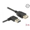 Przedłużacz USB 2.0 typ A na USB 2.0 typ A żeński kątowy 3m Delock 83553