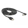 Przedłużacz USB 2.0 typ A na USB 2.0 typ A żeński kątowy 3m Delock 83553
