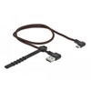 Przewód USB 2.0 typ A na micro-B kątowy 50cm czarny Delock 85270