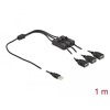 Kabel USB typ A męsko-żeński do 3x USB typ A z przełącznikiem 1m Delock 86804