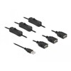Kabel USB typ A męsko-żeński do 3x USB typ A z przełącznikiem 1m Delock 86804