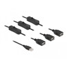 Kabel USB typ A męsko-żeński do 3x USB typ A z przełącznikiem 1m Delock 86804