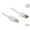 Przewód USB 2.0 typ A na USB 2.0 typ B 2m biały Delock 83687