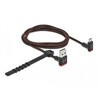 Przewód USB 2.0 typ A na micro-B kątowy 1m czarny Delock 85266