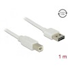 Przewód USB 2.0 typ A na USB 2.0 typ B 1m biały Delock 83686