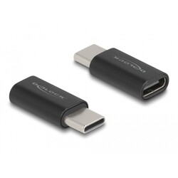 Adapter SuperSpeed USB 10Gbps USB-C port saver męsko-żeński czarny Delock 60034