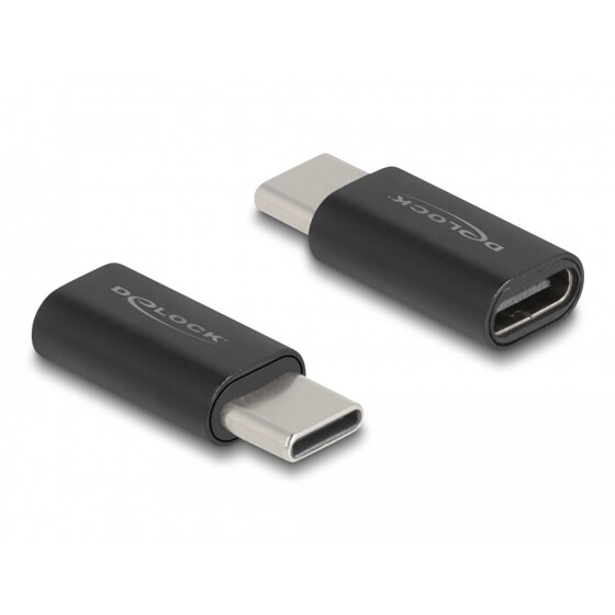 Adapter SuperSpeed USB 10Gbps USB-C port saver męsko-żeński czarny Delock 60034