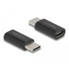 Adapter SuperSpeed USB 10Gbps USB-C port saver męsko-żeński czarny Delock 60034