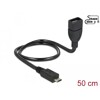 Kabel USB 2.0 micro B wtyk - USB 2.0 A gniazdo OTG giętki 50cm Delock 83928