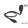 Kabel USB 2.0 micro B wtyk - USB 2.0 A gniazdo OTG giętki 50cm Delock 83928