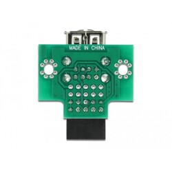 USB pin header żeński - 2x USB 2.0 typ A żeński - górny Delock 41429 USB pin header żeński - 2x USB 2.0 typ A żeński - górny Delock 41429