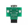 USB pin header żeński - 2x USB 2.0 typ A żeński - górny Delock 41429